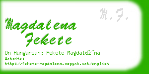 magdalena fekete business card